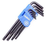 Jeu de clés Torx - HemBorta - 9 pcs - Acier - T10-T50 - Embout Torx