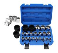 Jeu de Cliquet à Douilles - Kit de Maintenance Véhiculaire avec Manchons | Set Multifonction 21 Pièces Clé à Douilles Polyvalente pour Usage Domestique Automobile Électrique Atelier Marine Garage