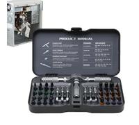 Jeu De Cliquet | Magnétiques De Précision Avec Poignée Détachable Et Coffret | Kit D'Outils De Réparation En Acier Allié Haute Résistance Pour Montre, Vélo, Maison, Ordinateur Et