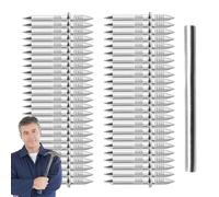 Jeu De Clous À Double Tête Pour Plinthes - Vis Sans Soudure Pour La Fixation Des Plinthes, 100 Pièces Avec Outils À Manchon, Facile À Installer Pour La Construction En Bois, Attaches Métalliques