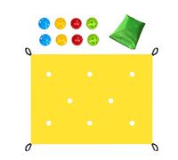 Jeu De Cohésion Équipe Tarp Imperméable Trou Bleu - Activité Style Parachute 85x57 Pouces Avec 8 Balles Pour 8-20 Participants | Exercice Groupe Intérieur/Extérieur Pour Écoles, Familles Et Événements
