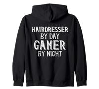 Jeu de Coiffeur par Jour Gamer by Night Salon Beauty Stylist Game Sweat à Capuche