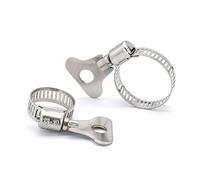 Jeu de colliers de serrage à vis sans fin réglables en acier inoxydable - 6-63 mm, robustes for applications de plomberie, automobile et mécanique(19-29mmx10pcs)