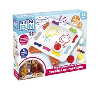 Infini Fun - Mes Premiers Dessins en Musique - Ma première oeuvre d'art avec Le Xylopad - Chevalet & feutres pour Enfant, bébé - Jouet créatif, Jouet d'éveil Premier âge - Dès 12 Mois