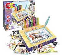 Lansay Jeu créatif BLOPENS Super Centre d'Activités Animaux – 16 pochoirs aérographe, boîte pupitre