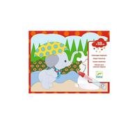 Jeu de coloriages magiques - DJECO - Caché dehors - Pour enfant de 18 mois et plus - Lot de 5 coloriages