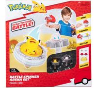 Pokémon Battle Spinner Arena Set - Deux toupies de Combat avec Deux lanceurs de balles Poké et Une arène de Combat