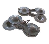 Jeu de commerce équitable : Paire de marocain Gnawa XL fer traditionnel castagnettes - 29cm