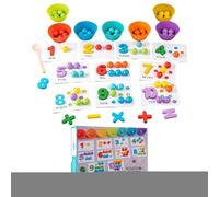 Jeu de comptes mathématiques - Comptes didactiques numériques avec pinces | Jeu de reconnaissance numérique pour garçons et filles cadeau d'anniversaire et de fêtes