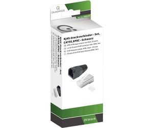 Jeu de connecteurs RJ-45-CAT 5e Quadrios 1906C172 RJ45 mâle, droit noir 25
