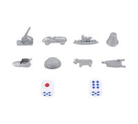 Jeu de Conseil de Remplacement pièces en Plastique Voitures navires Accessoires avec des dés pour Le Jeu en Famille et la fête Amusante 8 pièces 2 dés