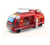 Jeu de Construction 6 en 1 Thème Pompiers 1000 Briques Assemblable Avizar Rouge Rouge