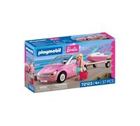Playmobil Barbie Cabriolet, Décapotable avec remorque et Jet-Ski, Aventures d’été avec Barbie sur la côte de Malibu, Coffret de Jeu créatif pour Enfants à partir de 4 Ans, 72123