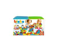 Jeu de construction - BLOKO - Coffret de 150 pièces avec 2 plateaux de jeu et 2 figurines familiales