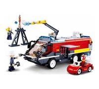 Jeu de construction brique emboitable sluban fire camion intervention de pompiers aéroport M38-B0808 G