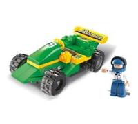 Jeu de construction brique emboitable sluban town voiture de course m38 b0172 pilote articulé G