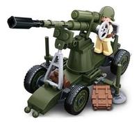 Jeu de construction brique emboitable Sluban wwii 2ème guerre mondiale canon anti-aérien armé militaire m38 b0678c soldat articulé G