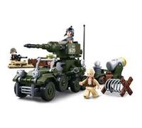 Lego Sluban Jeu de construction brique emboitable compatible lego wwii 2ème guerre mondiale point de contrôle 4 en 1 armé militaire m38 b0679 soldats articulés