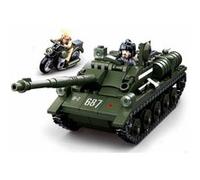 Jeu de construction brique emboitable Sluban wwii 2ème guerre mondiale tank destroyer armé militaire m38 b0687 soldats articulés G