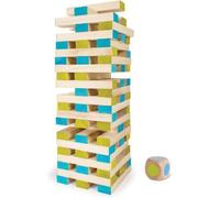 Jeu de construction - BS - Haute Tour Jenga Géant - Bois - Bleu - A partir de 4 ans