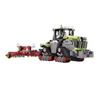 Jeu de construction CADA Claas Xerion 5000 TRAC TS - 1336 pièces - Échelle 1:32 - Dès 8 ans Panneaux de carrosserie verts, cabine et toit blancs, carter moteur/base gris