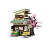 CaDA Jeu de construction Epicerie Kitty 921 pièces avec LED Noir