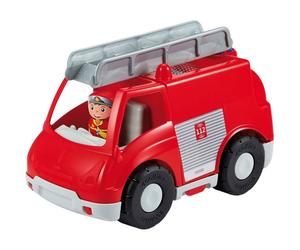 Jeu de construction camion de pompier ECOIFFIER Abrick 15 briques + 1 pompier échelle pivotante Rouge multicolore