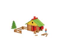 Jeu de construction chalet en bois JEUJURA 130 pièces dès 5 ans Bois naturel et teinté