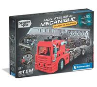 Clementoni Jeu de construction Camion de pompier Mon Atelier Mécanique, 170+ pièces, dès 8 ans