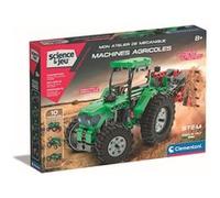 Clementoni - Science et Jeu - Mon Atelier de Mécanique - Machines Agricoles - Jeu de Construction et d'Imagination - 10 Modèles - pour Enfants à Partir de 8 Ans