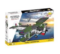 Cobi Jeu de construction Fairey Swordfish Échelle 1:32 809 pièces 2 figurines Vert et gris