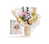 Jeu de construction de bouquet - Bouquet Blocs de Construction Puzzle 3D - 165 pièces - A monter soi-même - Sans entretien