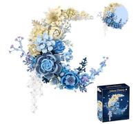 Jeu de Construction de Fleurs Artificielles, 934 Pièces Kit de Blocs de Construction de Fleur de Lune, Décoration de Chambre ou de Maison, Jouets Naturels pour Filles, Adolescent et Adultes