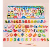 Jeu De Construction De Pêche En Bois Pour Enfants, Puzzle Éducatif En Trois Dimensions, Développement Cognitif Précoce Du Cerveau