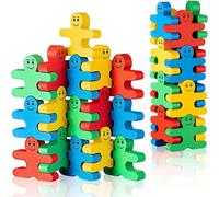 Jeu De Construction D'Équilibre En Bois, 16 Pièces, Blocs De Construction D'Équilibre, Jouets À Empiler En Bois, Jouets De Développement Éducatif Pour Enfants