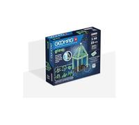 Geomag - Glow 25 Pièces - Jeu de Construction Magnétique Phosphorescent pour Enfants dès 3 Ans - 100% Plastique Recyclé - Brille dans Le Noir - Jeux Aimantés STEM - Fabrication Suisse