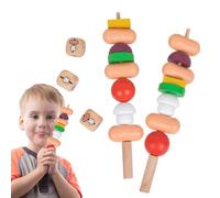 Jeu de Construction en Bois | Coffret de Jeu d'Imitation Portable et Réutilisable | Casse-Tête Éducatif pour Jeunes ,pour Filles Garçons Noël Pâques Chambre Salon Cuisine