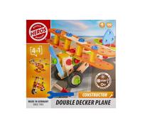 Jeu de construction en bois Heros Constructor Biplan 4-en-1 90 pièces Hêtre FSC