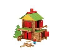 Jeu de construction en bois JEUJURA Chalet 165 pièces dès 5 ans Bois naturel et teinté