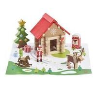 Jeu de construction en bois JEUJURA La Cabane du Père Noël 60 pièces Multicolore G
