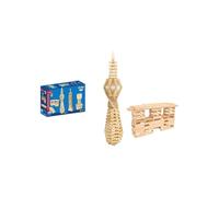 Jeu de construction en bois JEUJURA TéCap Classic 300 pièces bois naturel