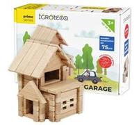 Jeu de construction en bois Maison avec garage 75 pièces IGROTECO G