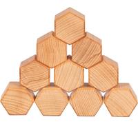 Jeu de construction en bois naturel ciré à l'huile de Noix - 75 élèments
