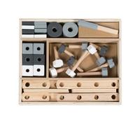 roba Jeu de Construction en Bois - 48 Pièces - Caisse à Outils - Inclus Boulons Tournevis et Autres - Jeu d'Imitation Favorise Motricité Fine - dès 3 Ans