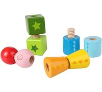 Jeu De Construction En Bois Tourne & Visse Enfant 2 Ans Et Plus - Forme À Visser - Jeu Construction En Bois 8 Pièces - Pour Le Développement De La Motricité, La Dextérité & L'Esprit Logique