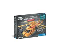 Jeu de construction hélicoptère STEM Clementoni 220+ pièces rotors rotatifs Noir, gris, rouge et jaune