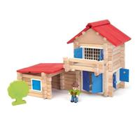 Jeujura - Maison en Bois 140 Pièces - Jeu de Construction dès 5 Ans - 8033 | Chalets à Monter et Démonter avec Nombreuses Possibilités de Construction - Créativité et motricité fine - Fabriqué en France