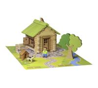 JeuJura – Jeu de construction Maisonnette en bois 85 pièces – Valise carton – 5 ans+ – Réf 8095