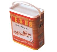 Jeu de construction Jouécabois - ECODIS - 100 pièces - Bois de hêtre - Rouge - Mixte