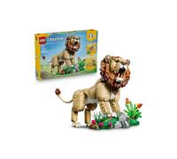 Jeu de construction LEGO Creator 3-en-1 31386 Lion Majestueux 839 pièces Animaux sauvages Noir